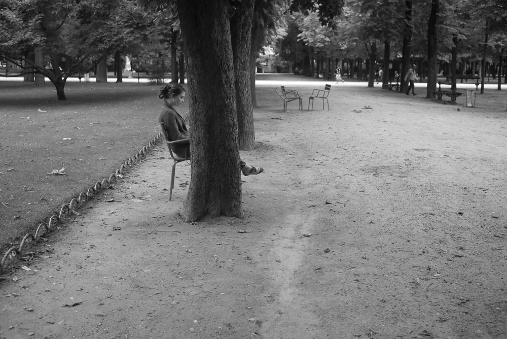 Woman in Luxembourg Gardens, Paris (2015)