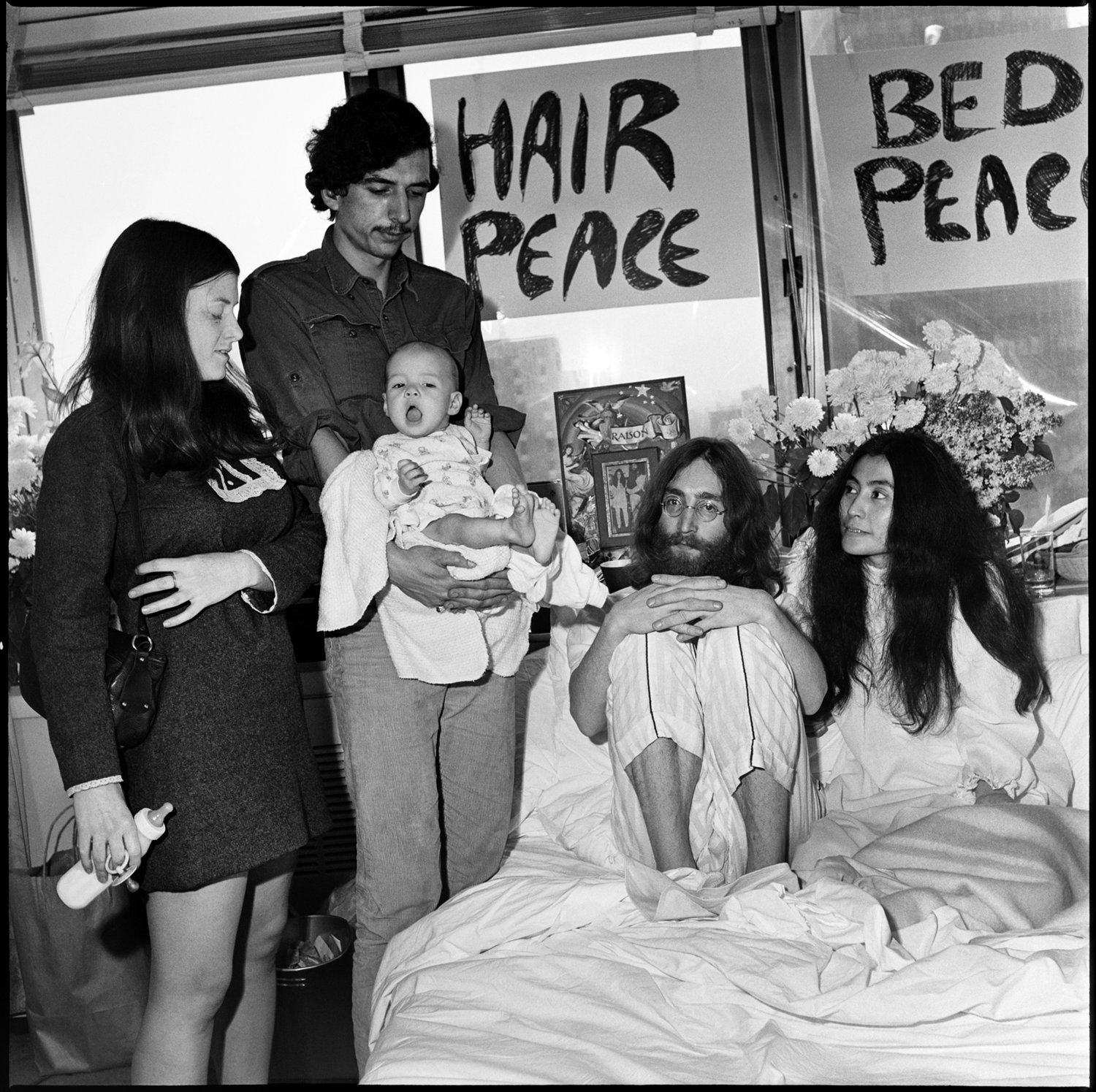 Hair Peace/Bed Peace, John & Yoko & Friends,  Montreal, 1969, VINTAGE PRINT