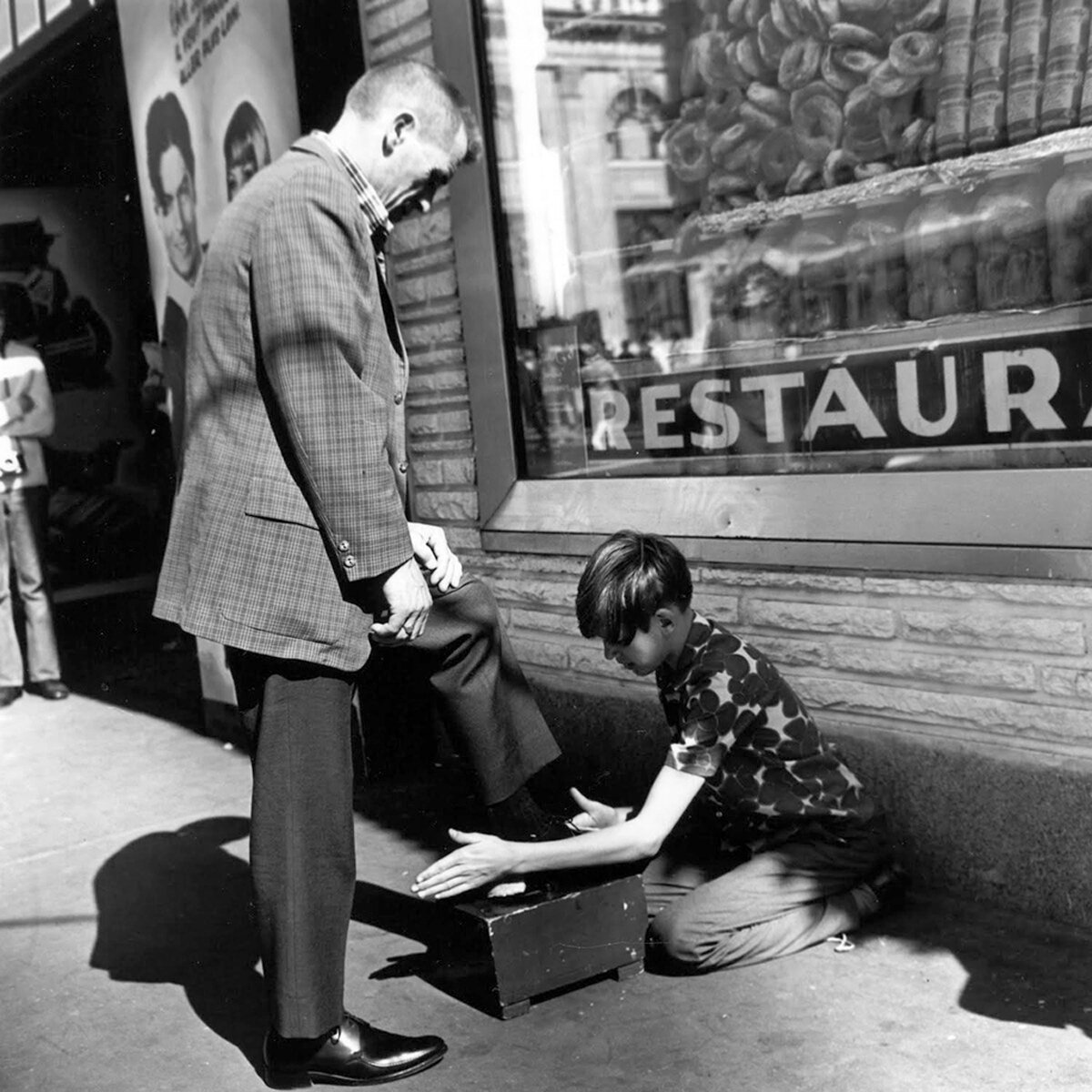 Shoe Shine Boy, Montreal, 1970, VINTAGE PRINT