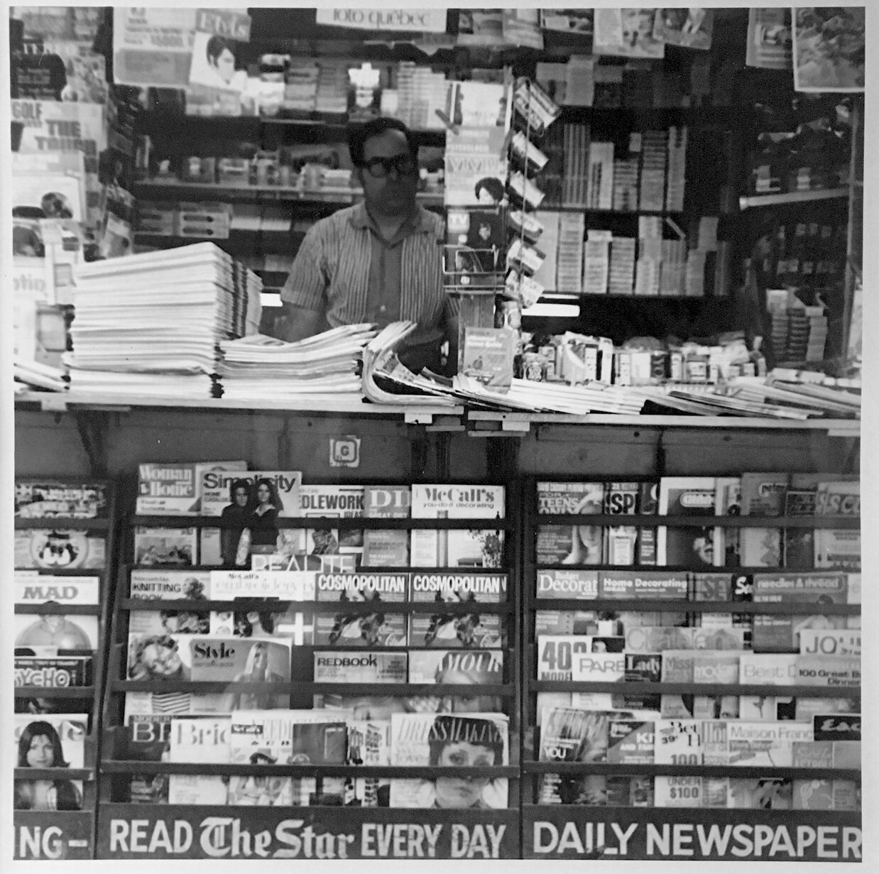 Newspaper Vendor, Montreal, 1973