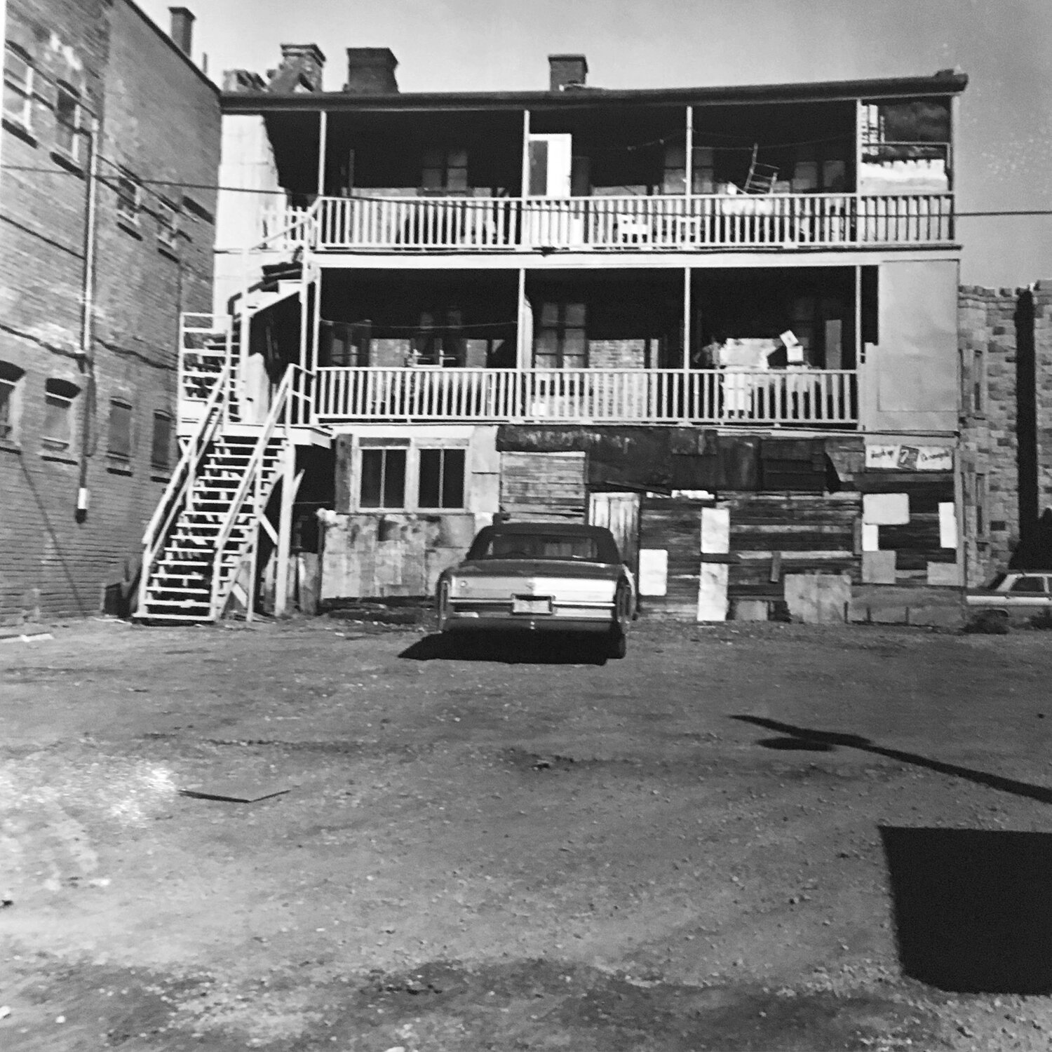 Streetscape with Cadillac, Montreal, 1971