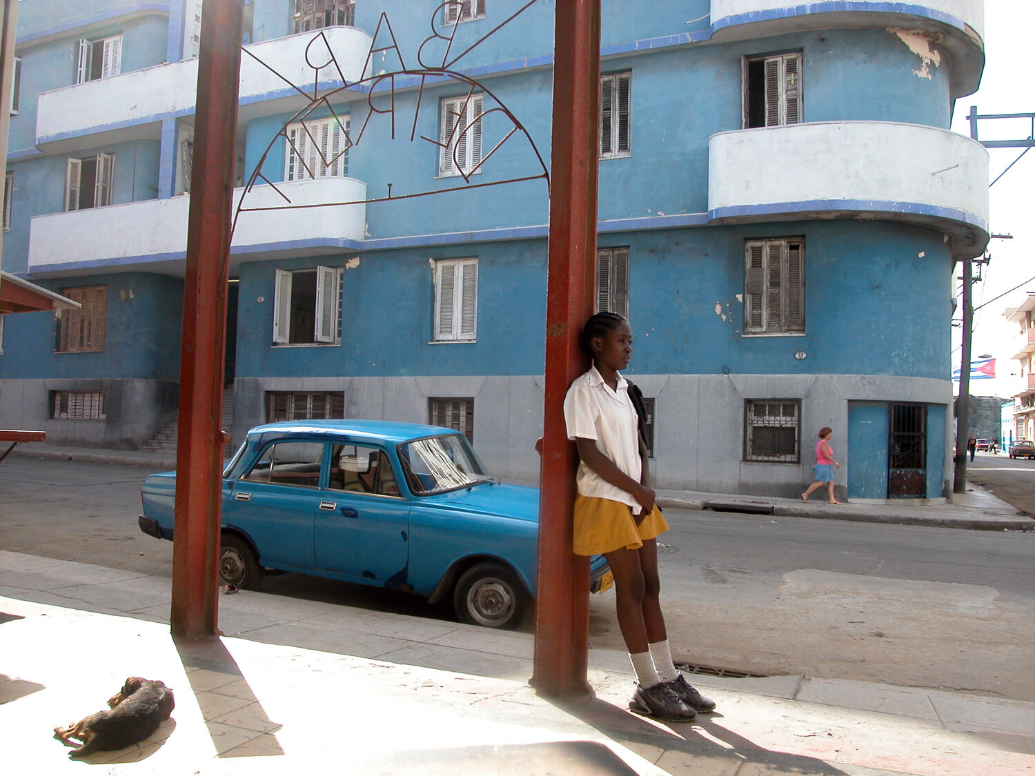 Girl and Cat, Havana, 2004