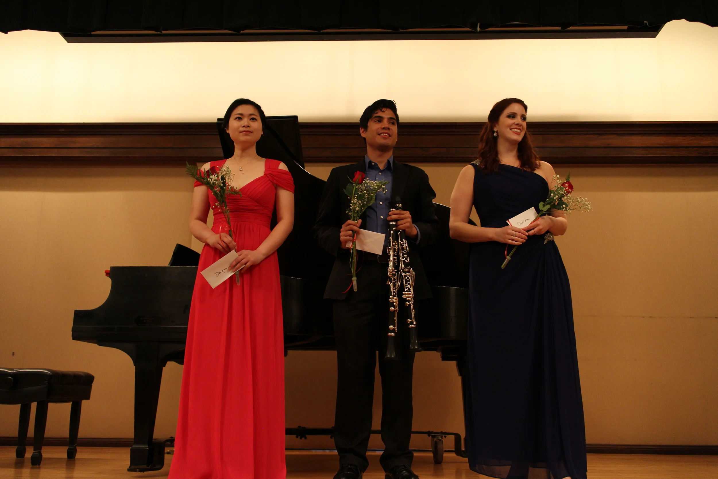 Dongni Xie (left), Micah Wright (middle) and Chelsea Chaves (right)