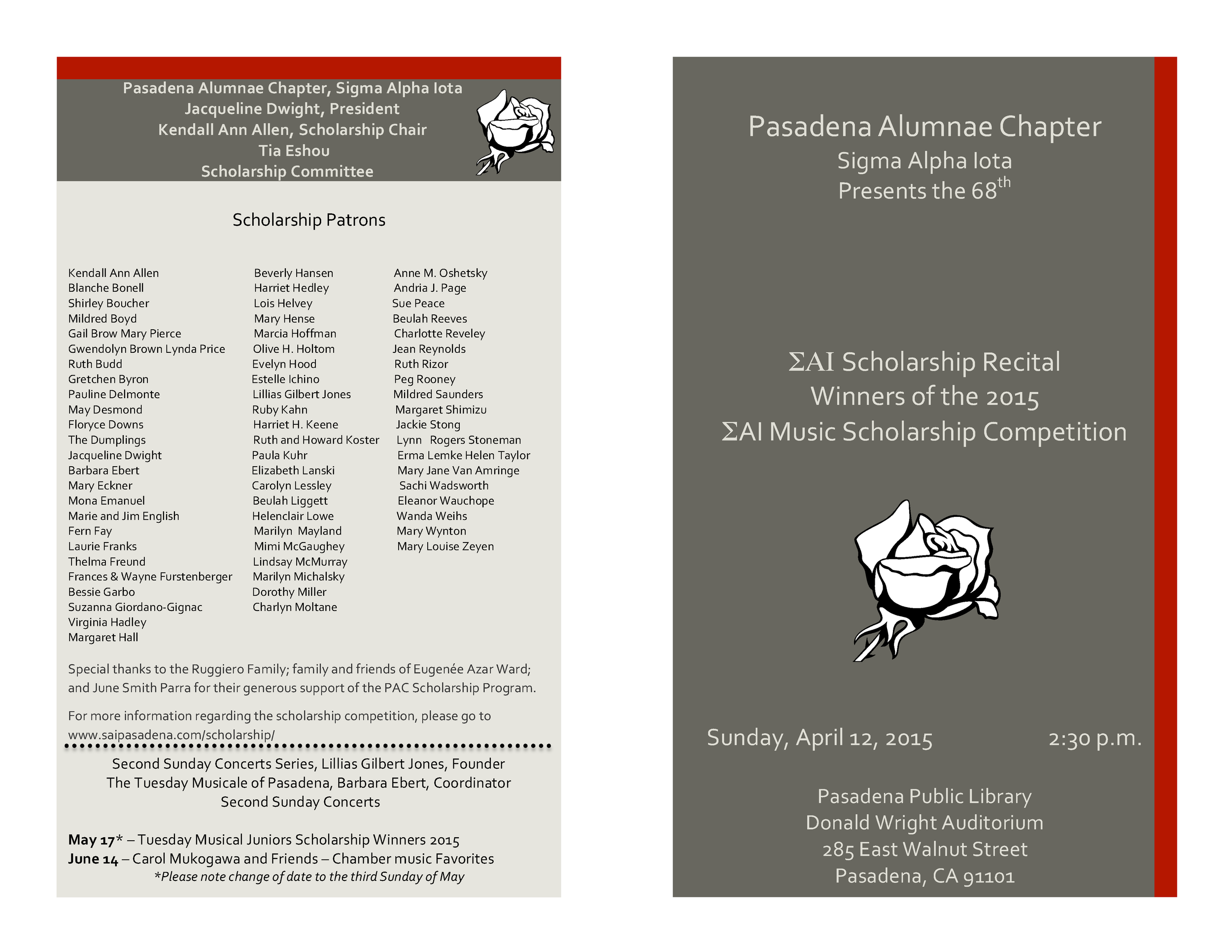 Concert Program Side 1