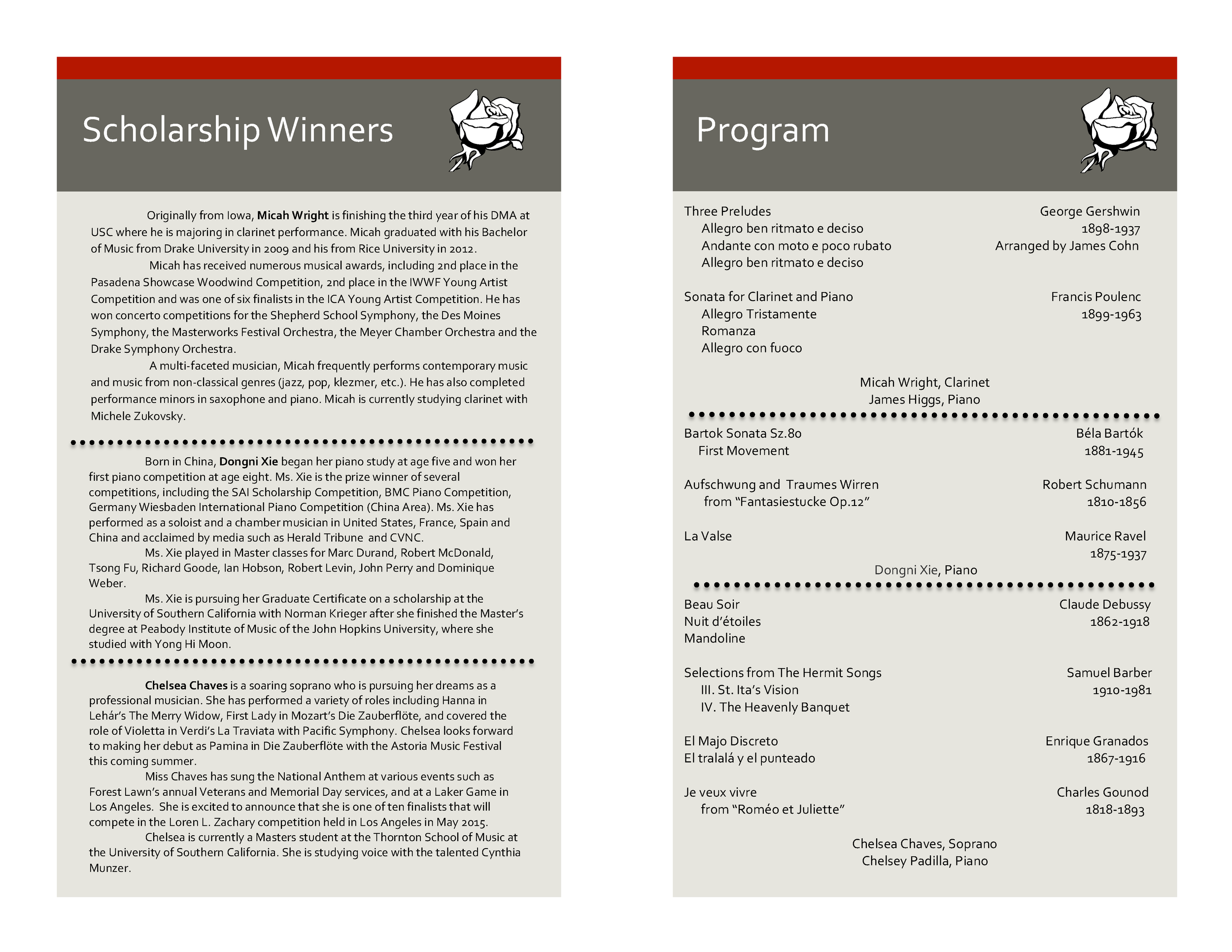 Concert Program Side 2