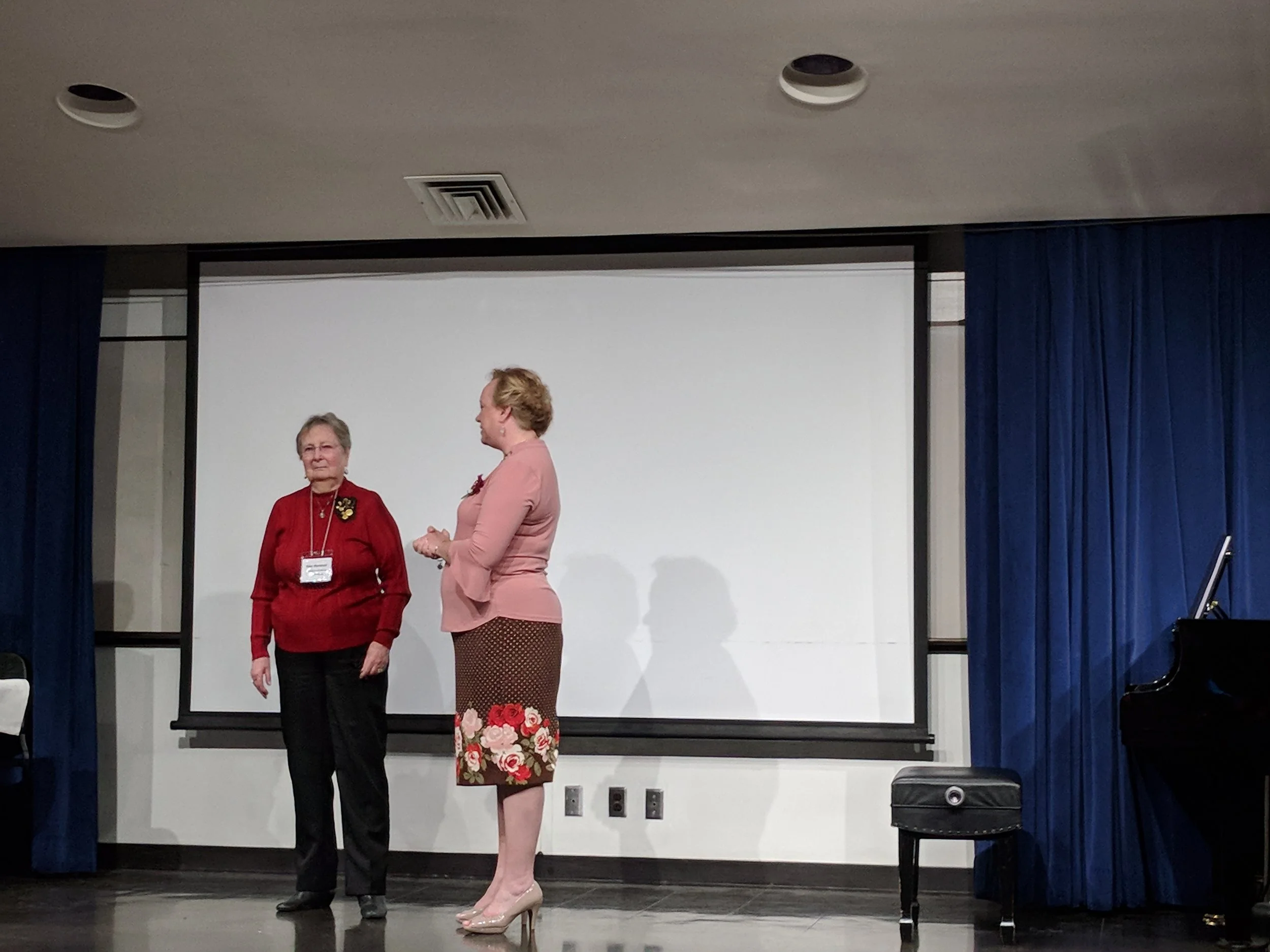 PAC Member Edie Marshall Receiving the Ring of Excellence