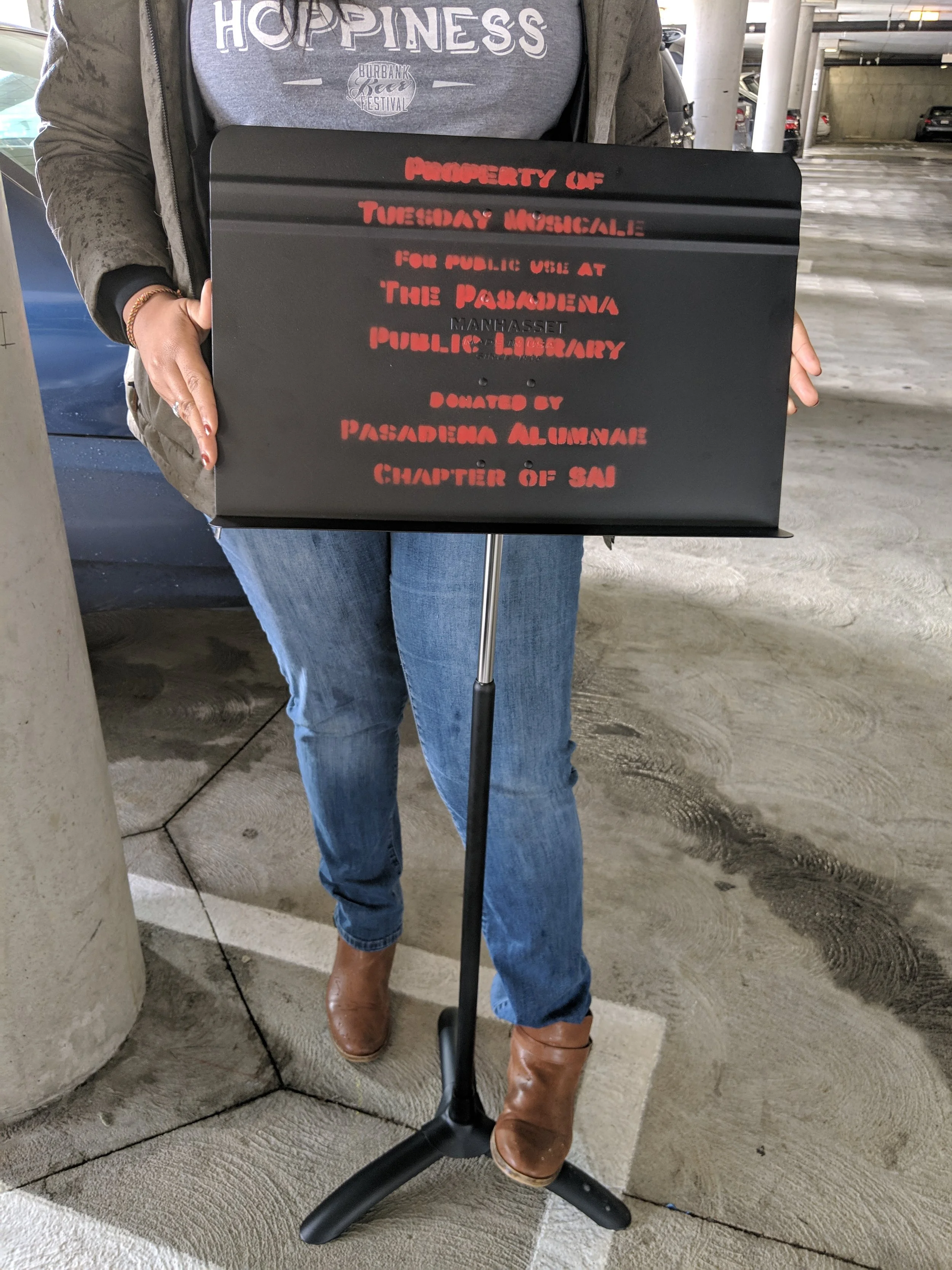 Music Stands donated to Tuesday Musicale