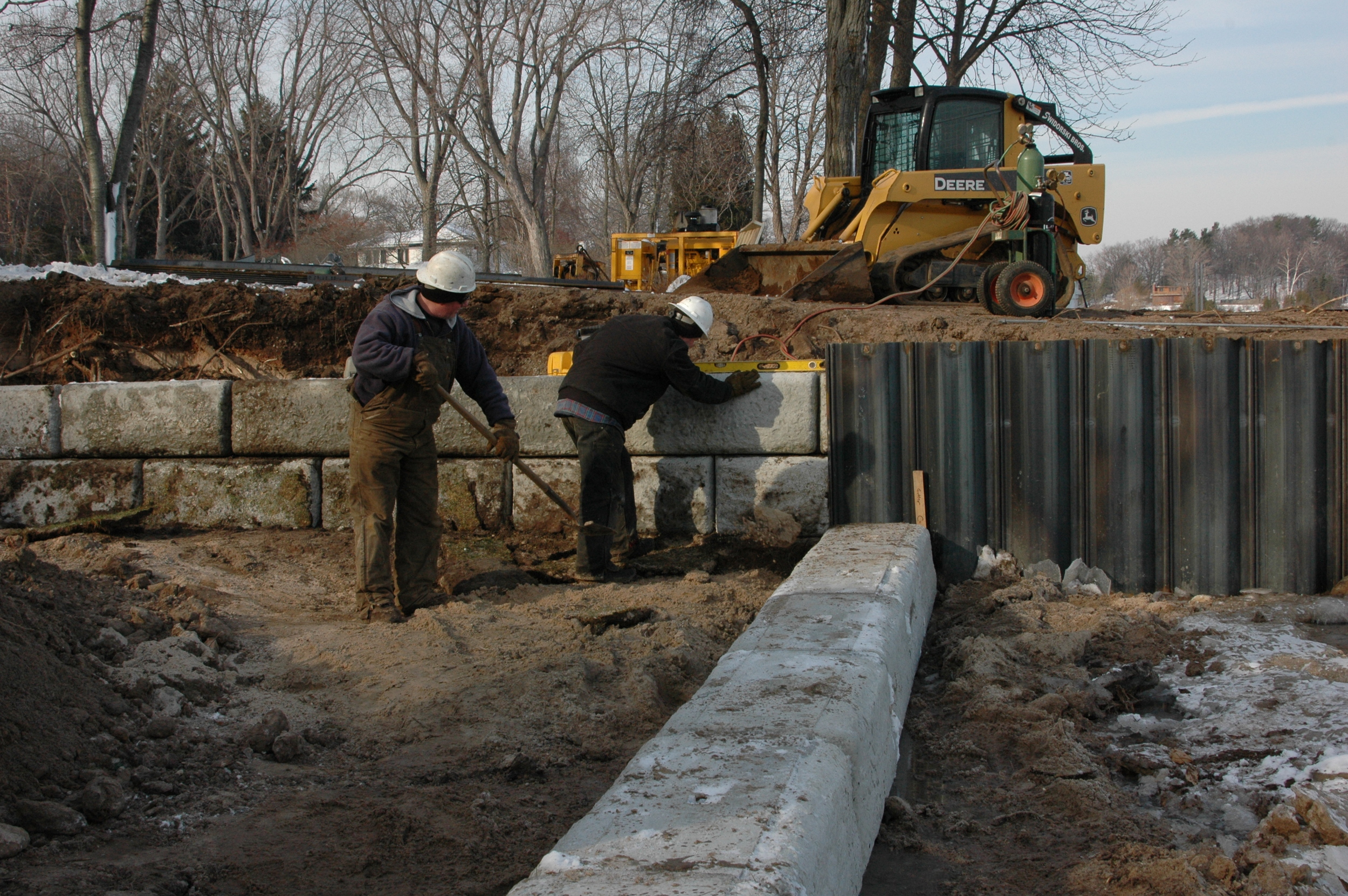   Steel Seawall/Redi-Rock Placement/Residential Beach Area, photo 1  