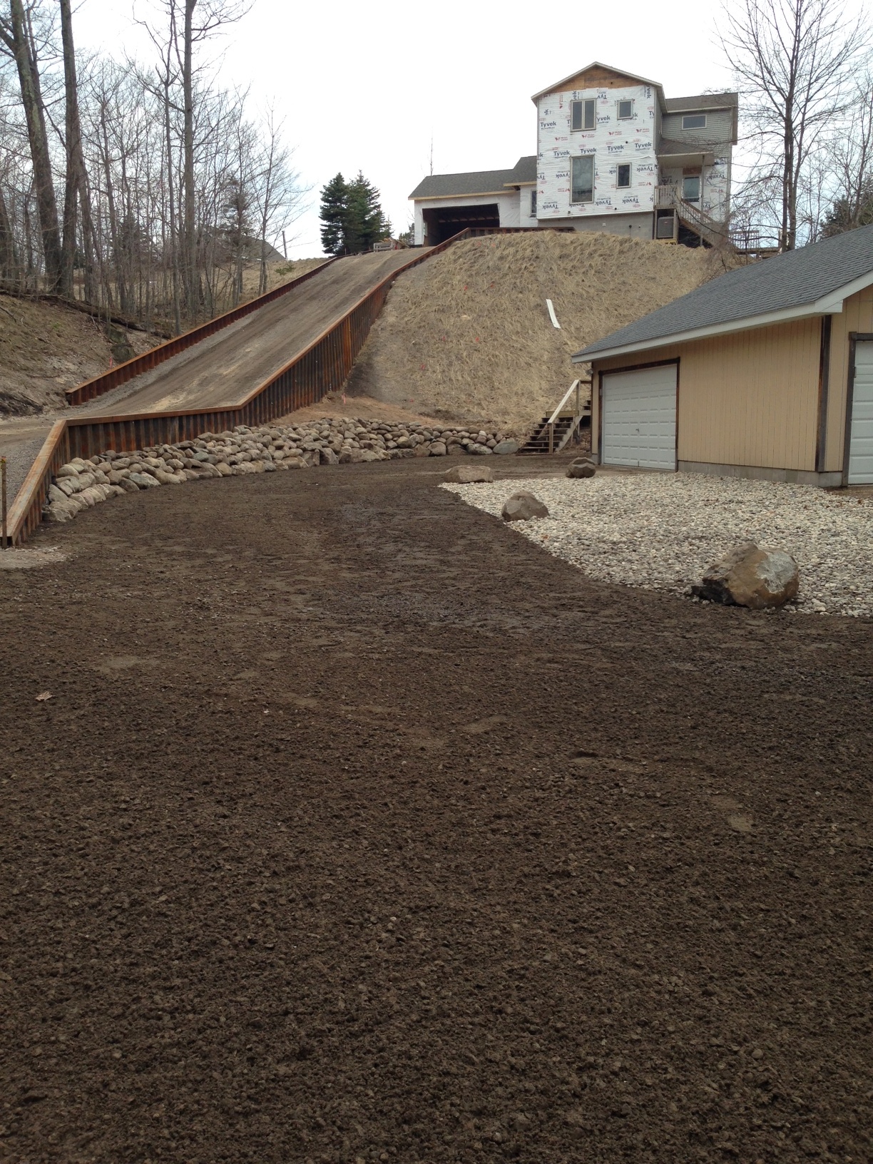   Steel Retaining Wall/New Driveway/Bank Stabilization/Rock Placement, photo 2  