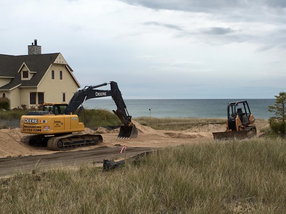  New home sitework on Lake Michigan 