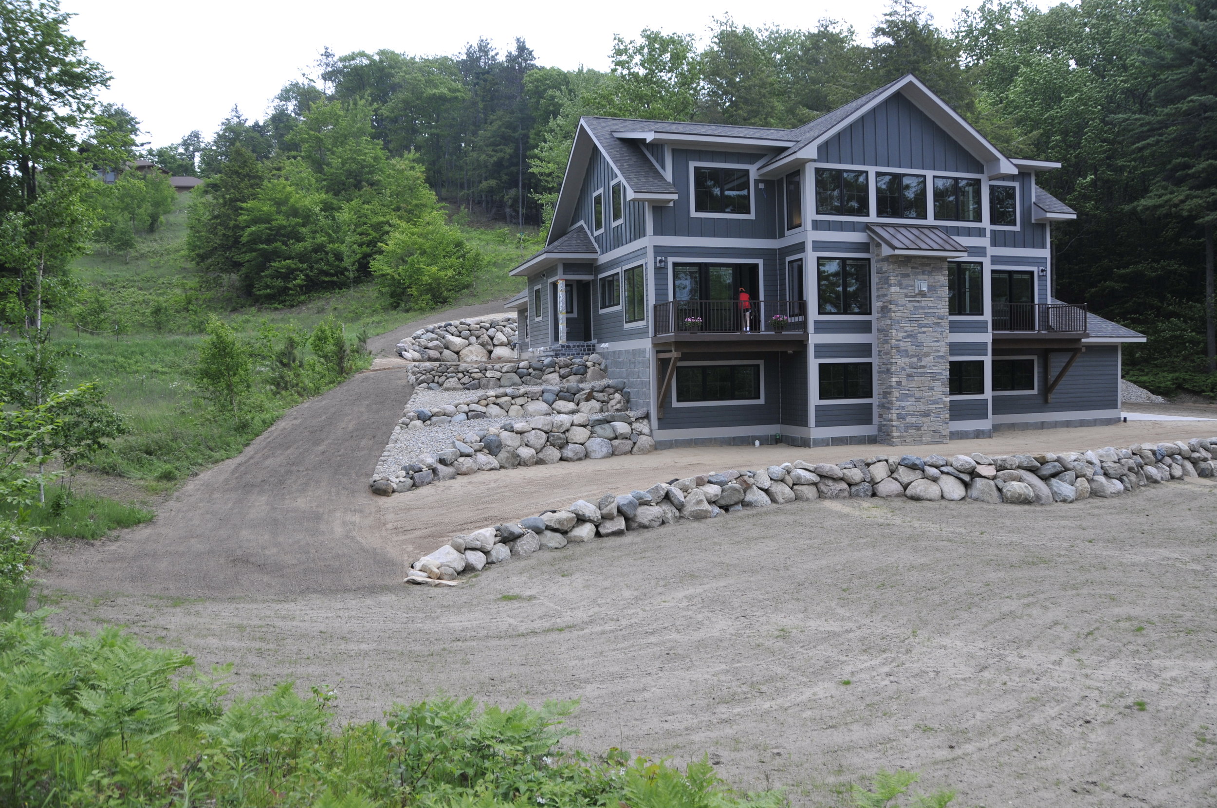  New Home Sitework/Rock Walls 