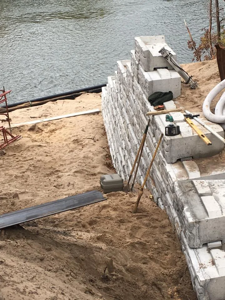Short Street Retaining Wall Project: start of wall