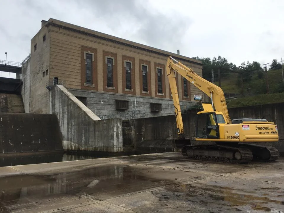 Start of Tippy Dam rock stabilization project