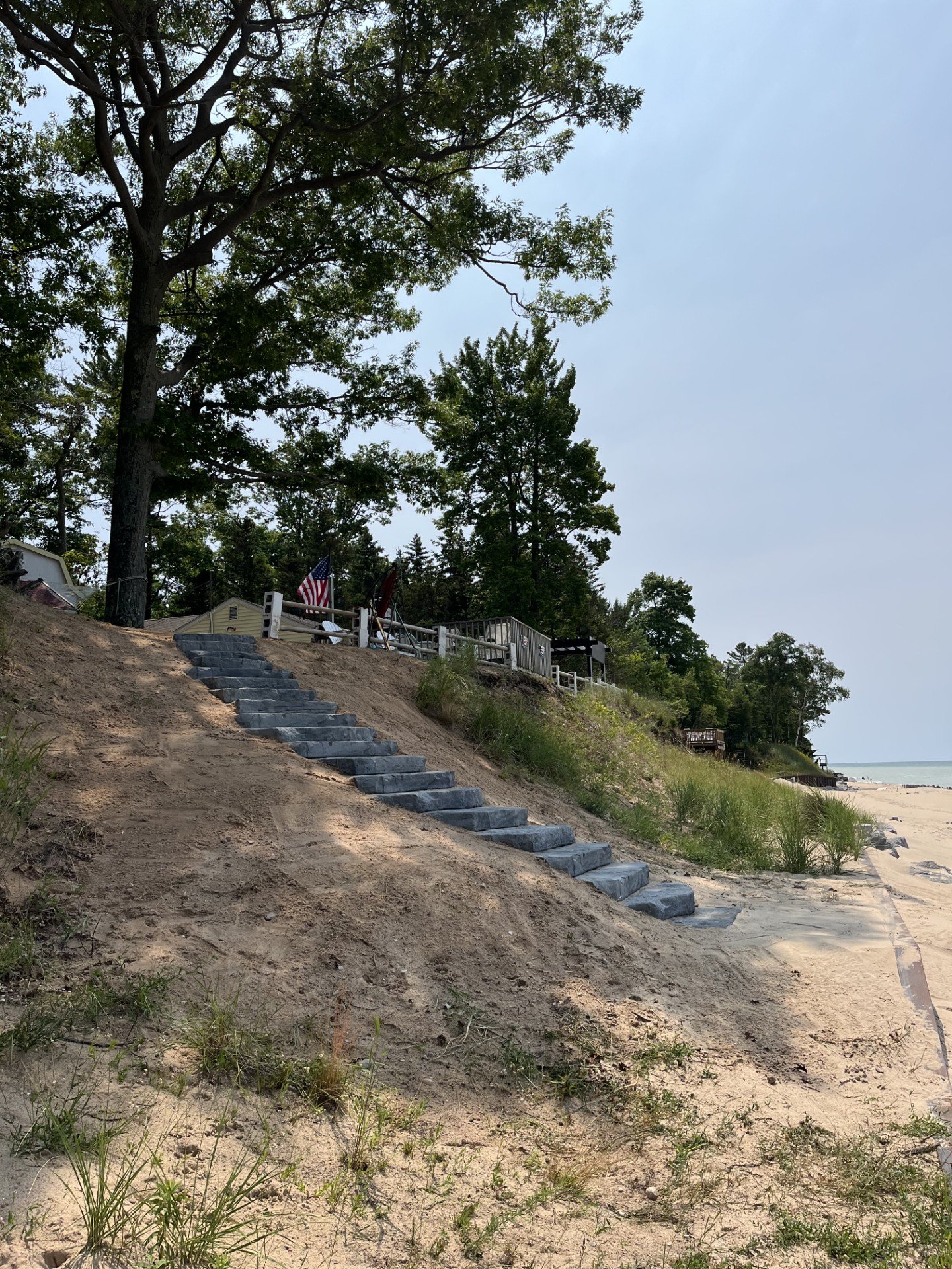  Stone steps installed into bluff 