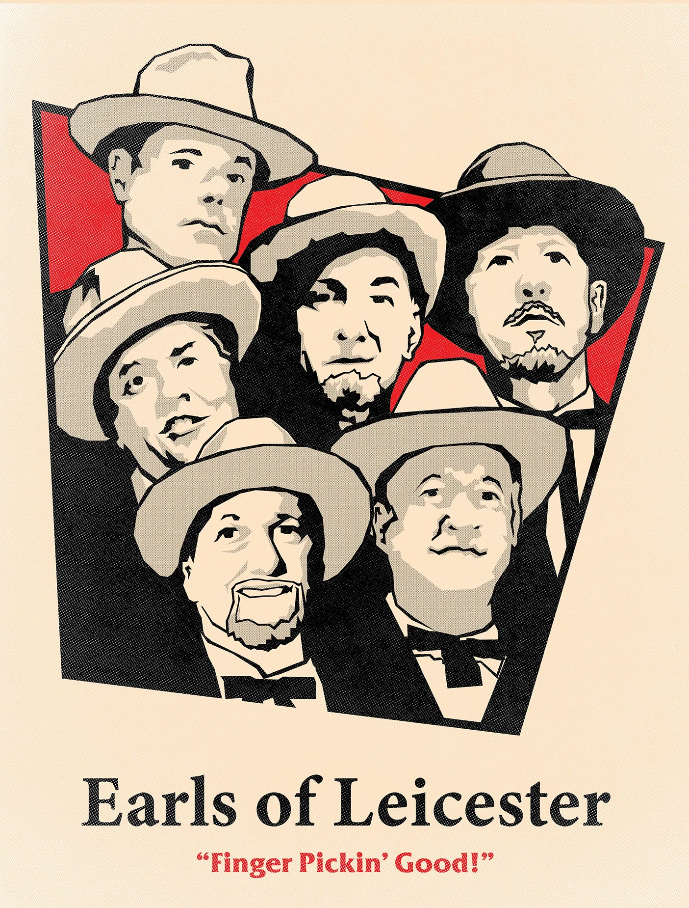 The Earls of Leicester - 2 color screen print