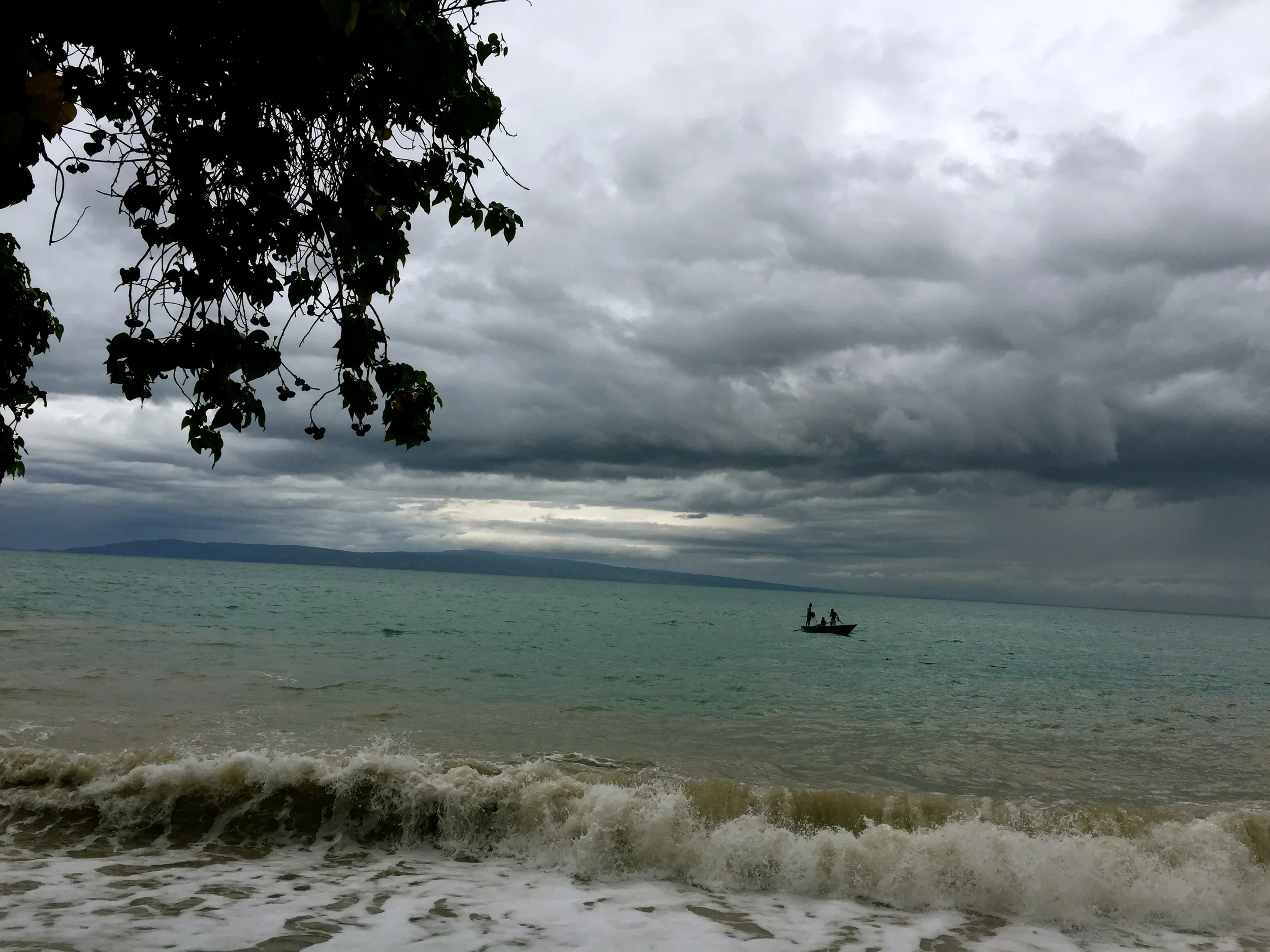 our last night in haiti, watching the rain roll in.