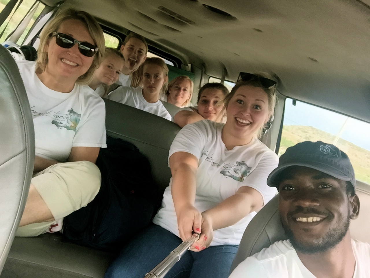 excellent use of the selfie stick while waiting for gas!