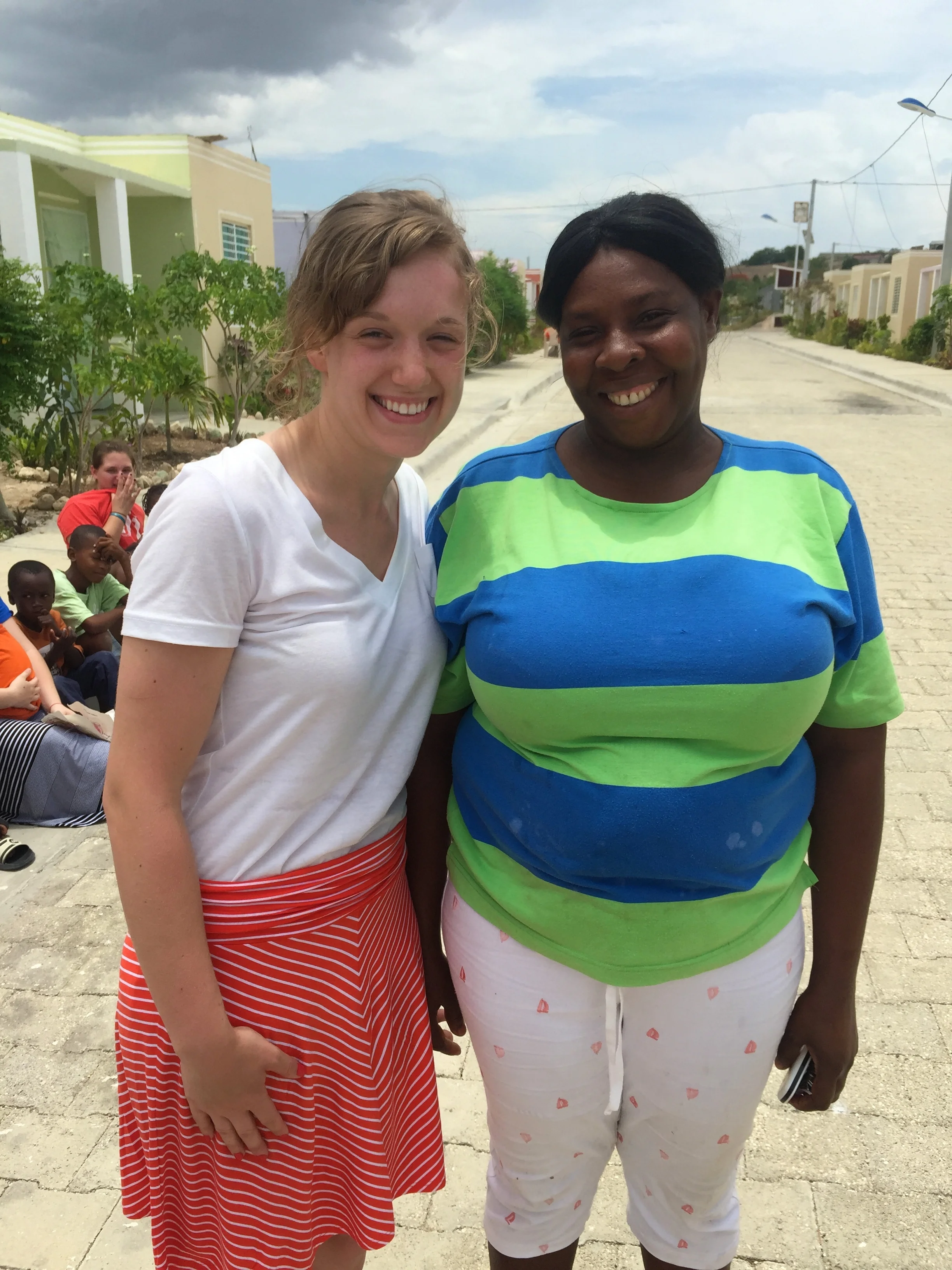 A sweet meeting of Guy's mom Bethanie and Lauren.