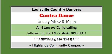 Contra Dance w/ Monday Nite All-Stars w/ Callie calling