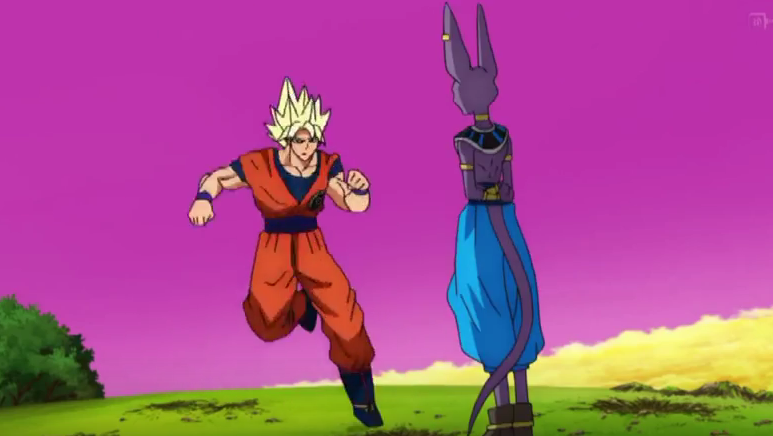 One example of the supposed "bad animation" in Dragon Ball Super . Credit to Toei.
