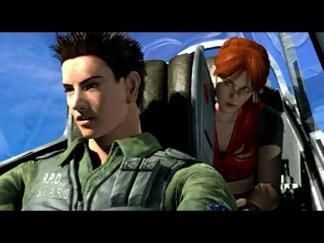 Claire Redfield e Steve Burnside em Resident Evil Code Veronica X
