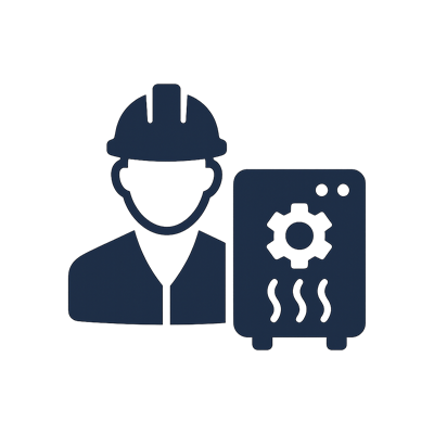 icon showing Specialists in climate controlled rooms, drying rooms, and dry rooms