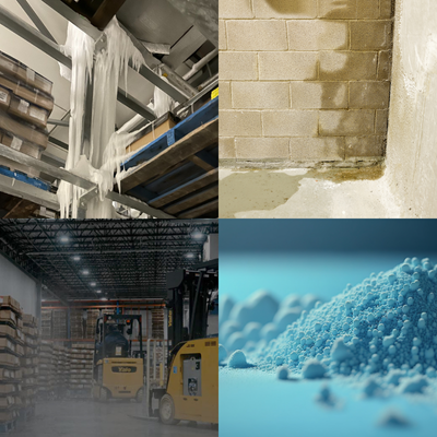 Images of humidity issues in manufacturing and storage