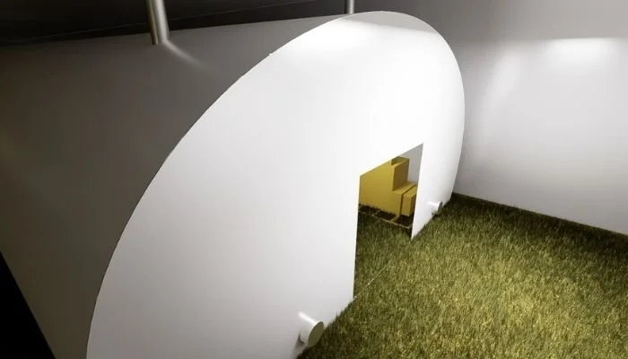 Agricultural storage facility with controlled humidity environment for protecting crops and materials from moisture damage