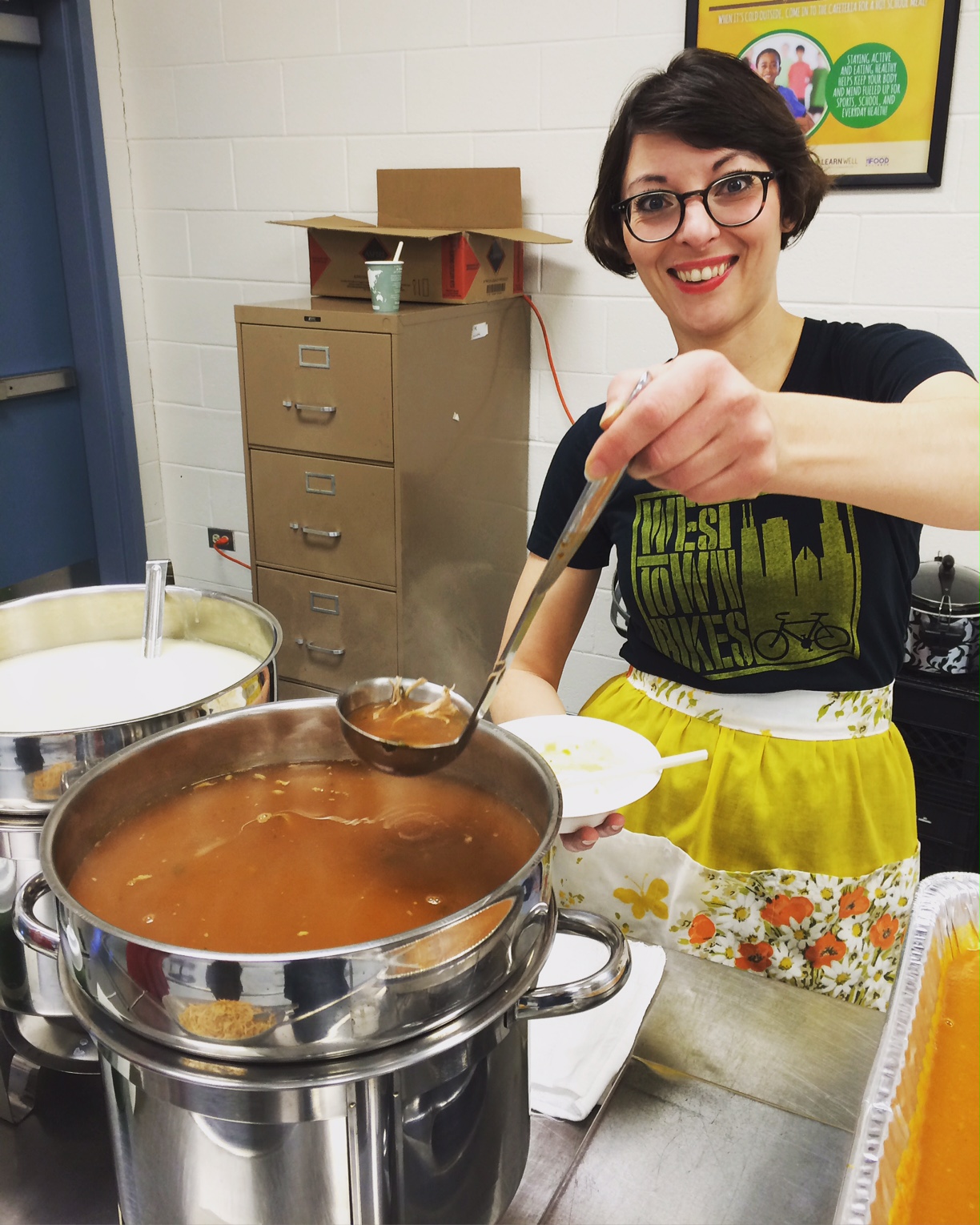  Kim poses with the chicken tortilla soup! 