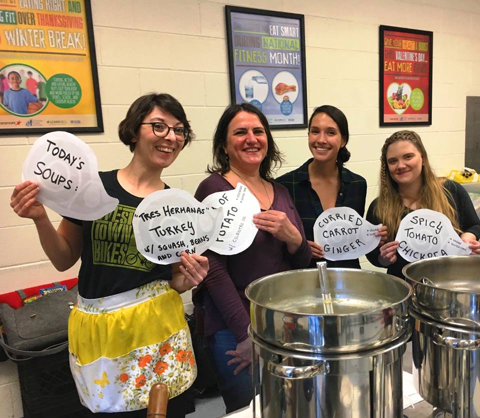  Slow Food Chicago Board Members representing their soups. 