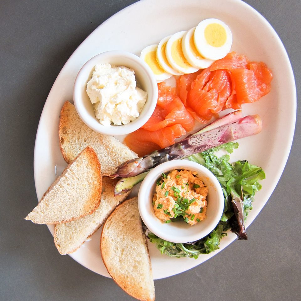 The smoked fish plate available as a brunch option at Southport Grocery & Cafe in Lakeview.