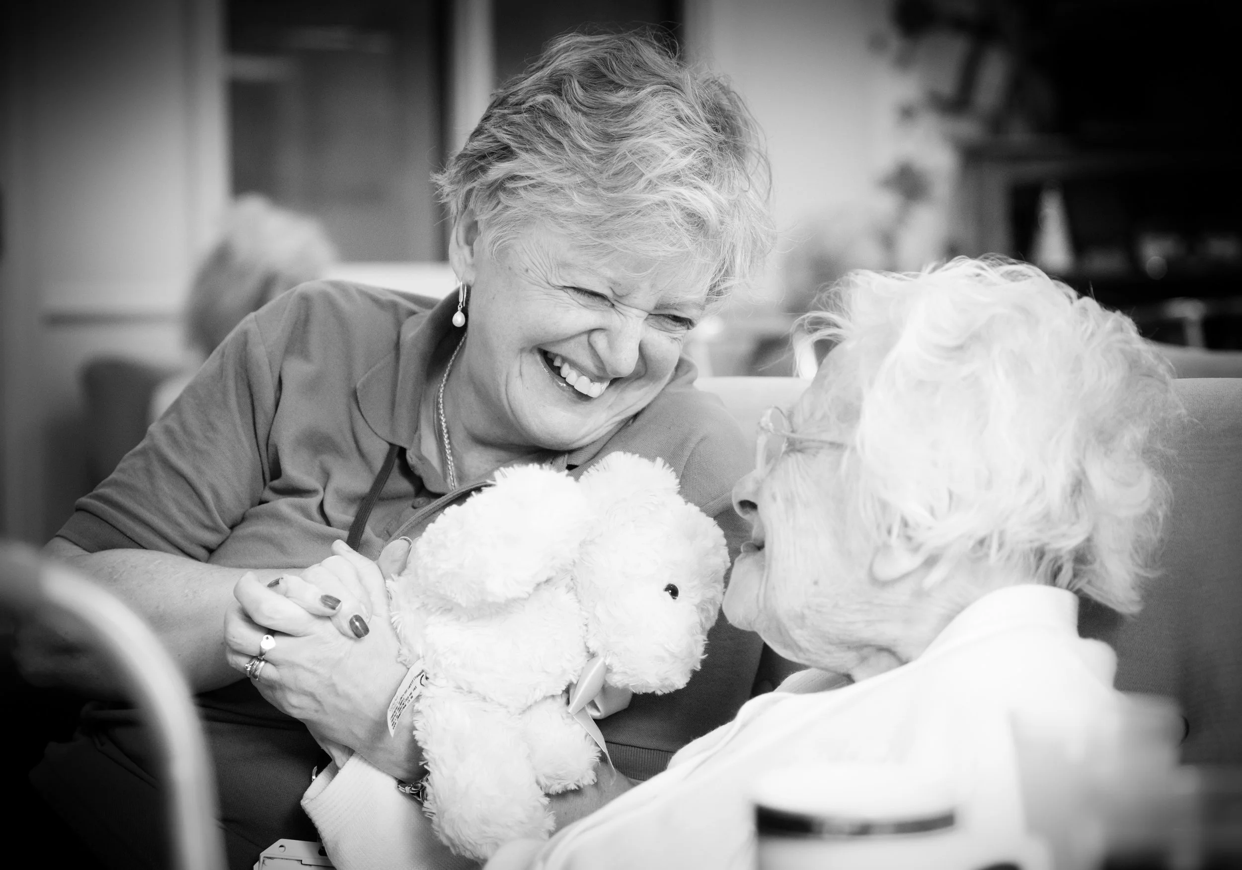 Janet Crawley was voted the most inspirational woman in Harpenden in 2018. Here she is pictured at St Matthews care home in Redbourn with one of her beloved dementia residents.