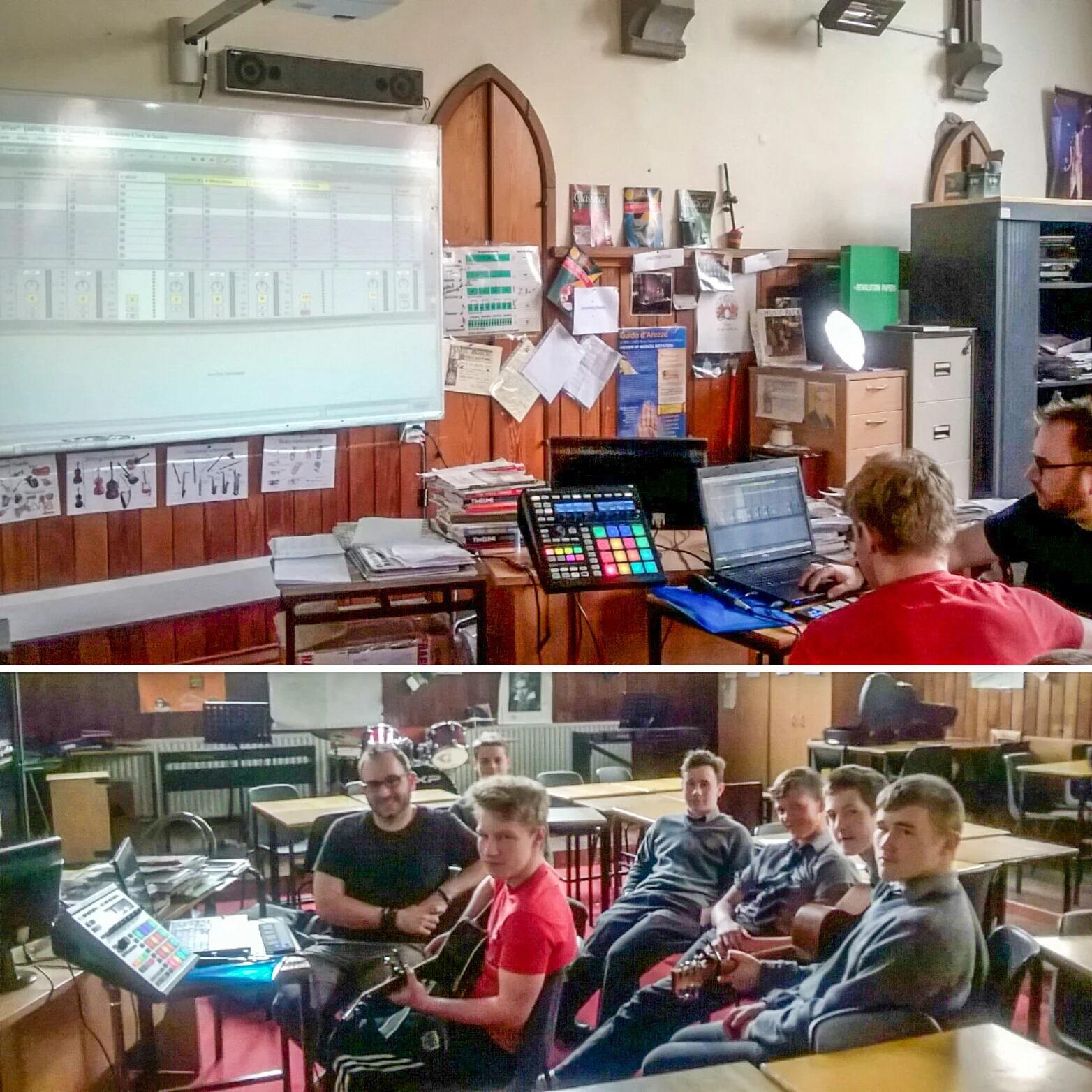 A music technology workshop in St. Francis College, Rochestown, Co.Cork.