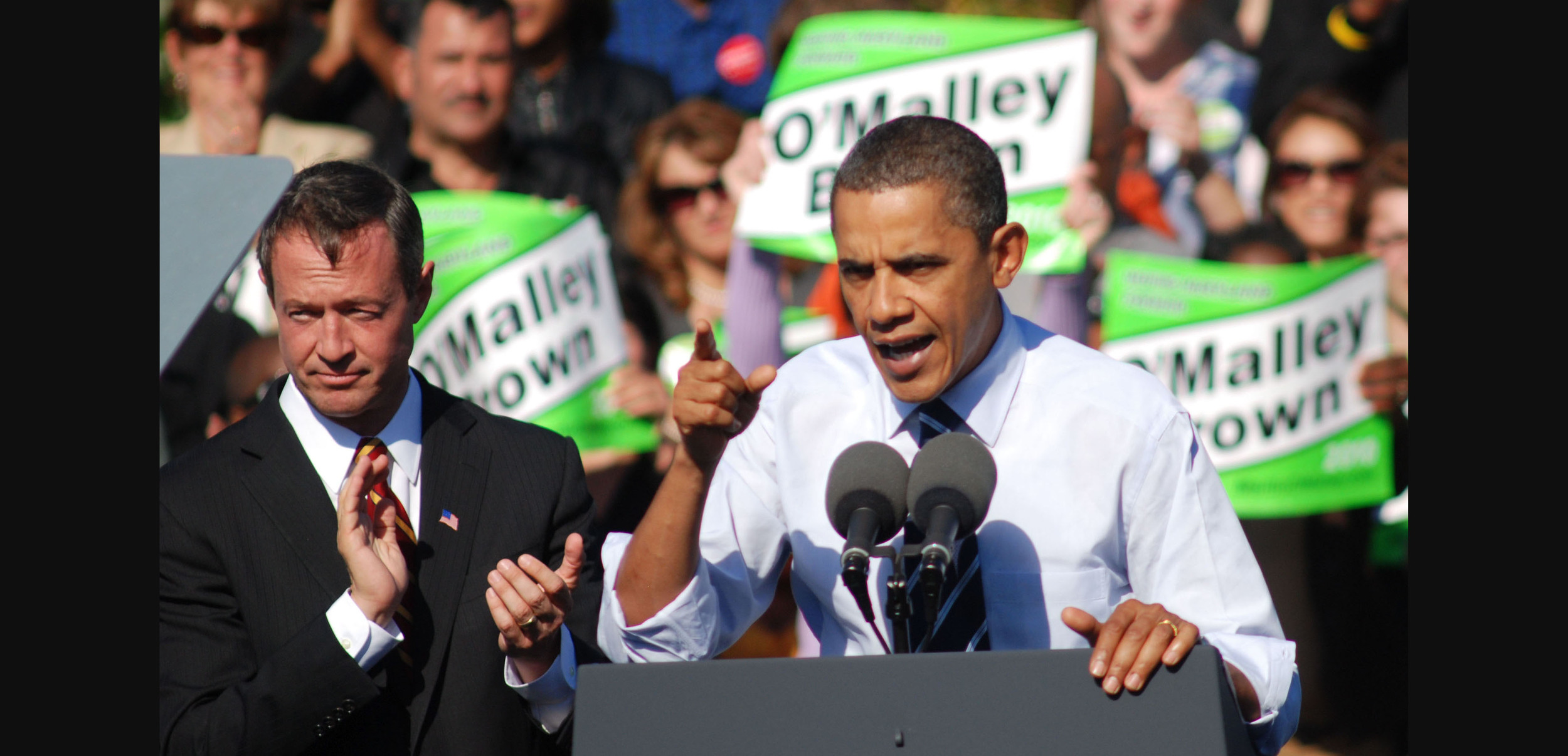 Pres. Obama speaking at Bowie State