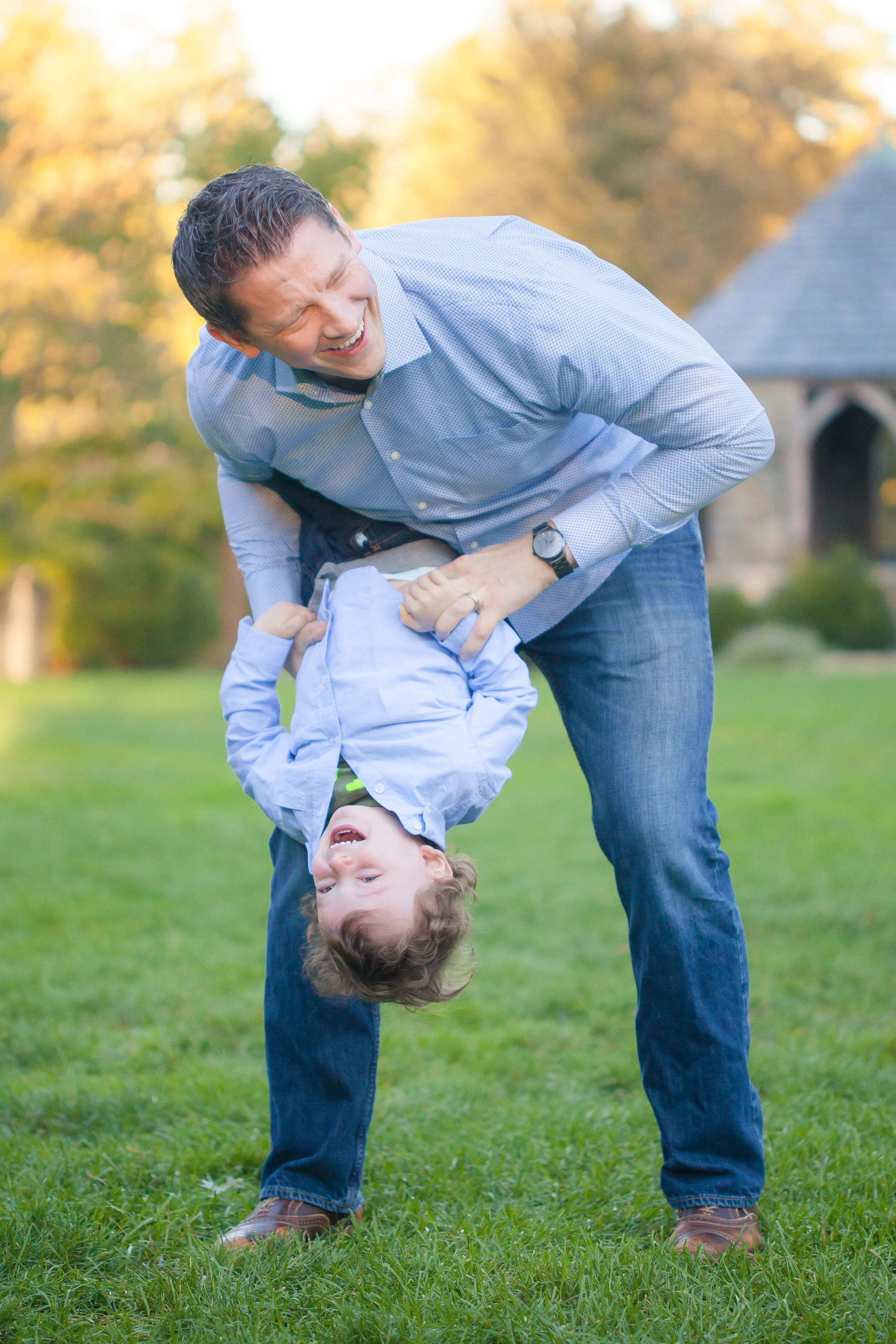 Family Happiness Fall Portrait Session At The National Cathedral 
