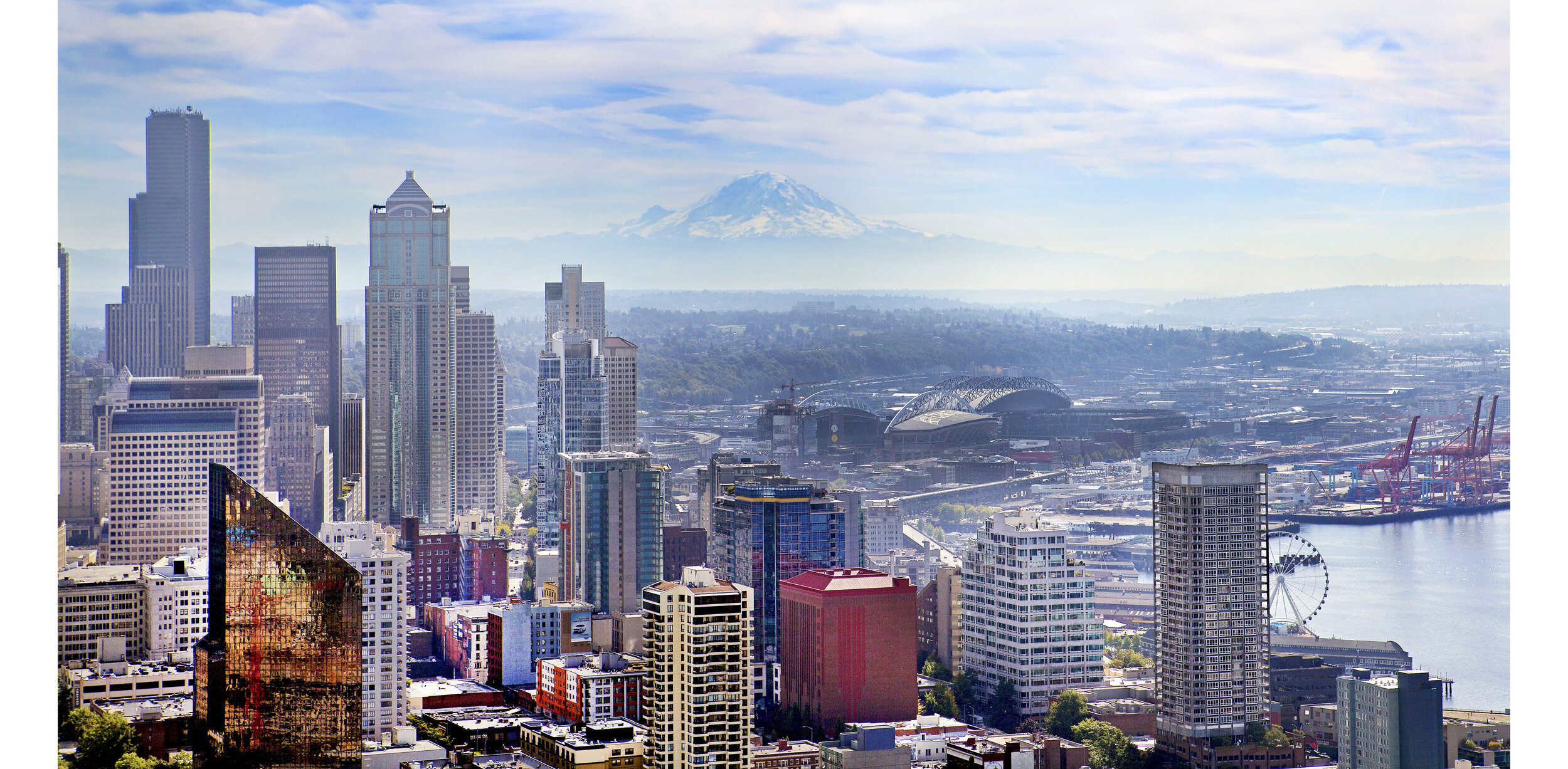 Seattle and Mount Rainier