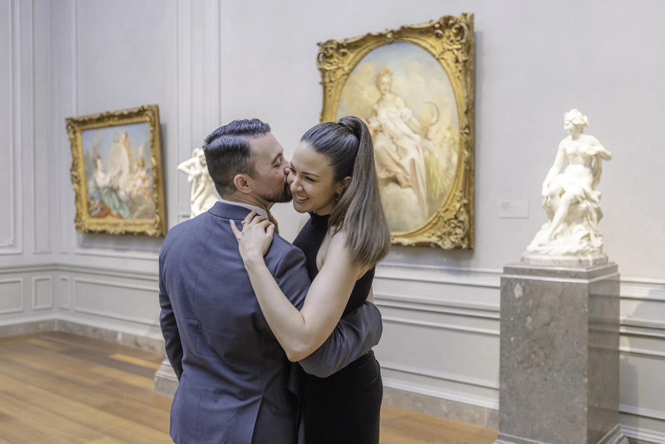 Ingrid &amp; Emilio's Elegant Art Gallery Engagement Session