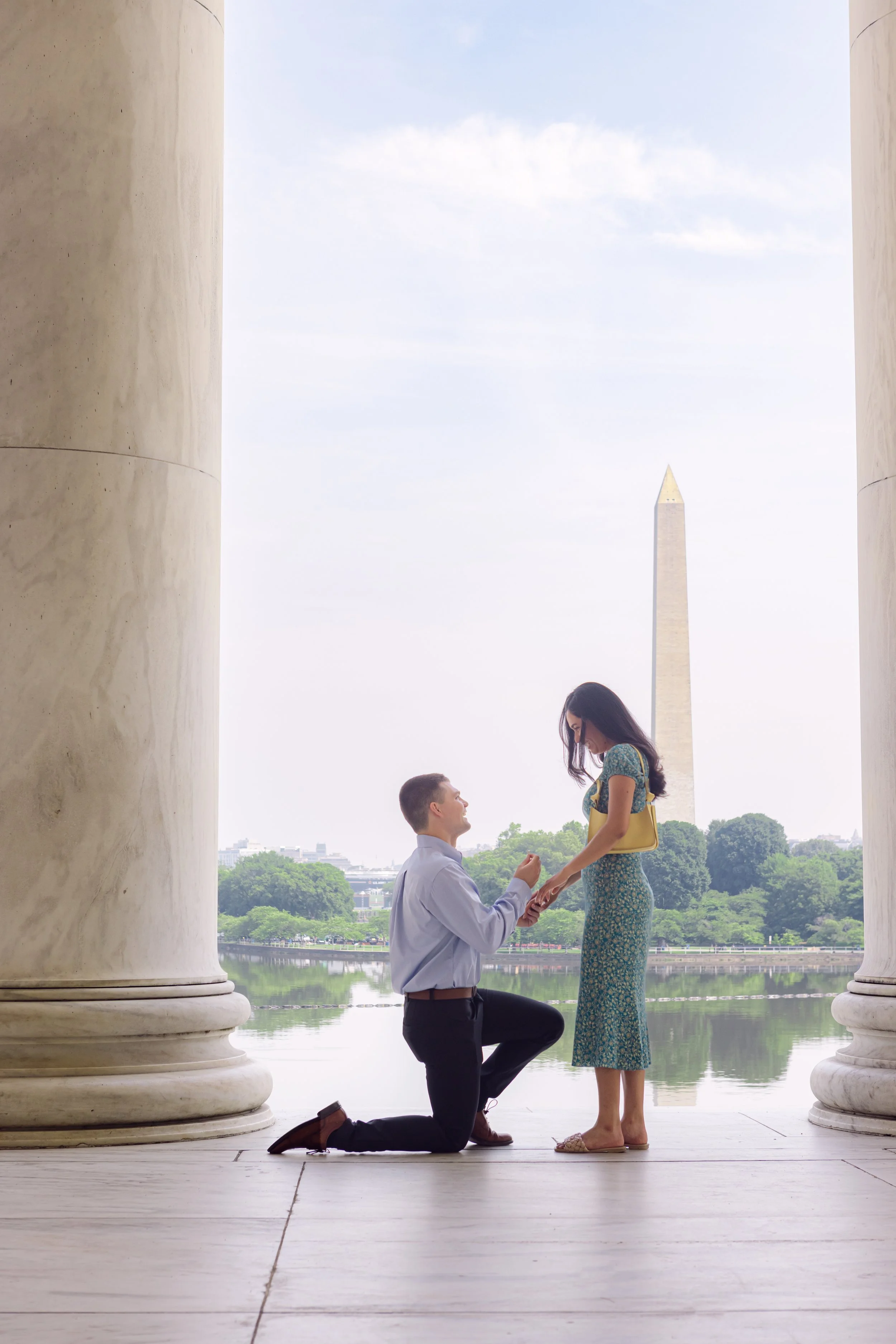 Surprise Proposal at the Jefferson memorial