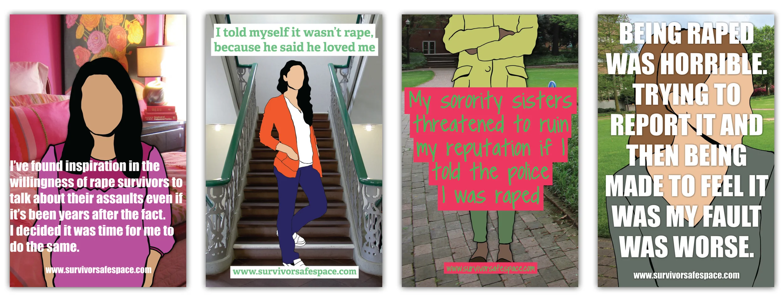 Examples of photography in a poster campaign context.