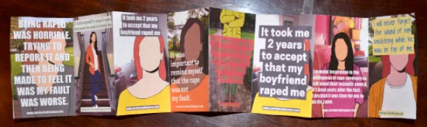 The accordion format of the zine creates a visual representation of collective action.