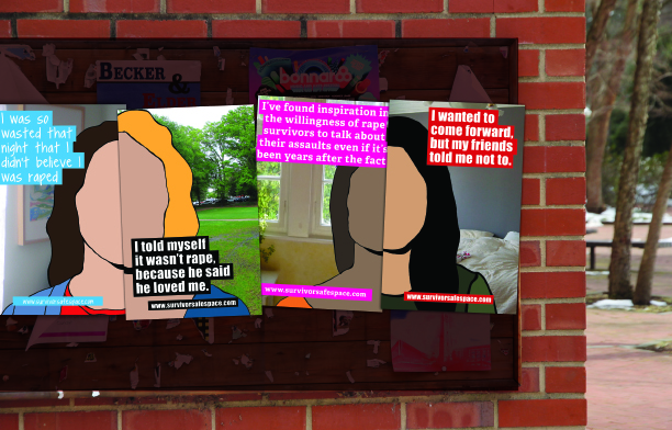 Example of posters that interact with each other, implying a sense of unity. This is more successful in an illustrative form where the subjects are anonymous. The original photographs illustrated a ‘monster-like’ feel.