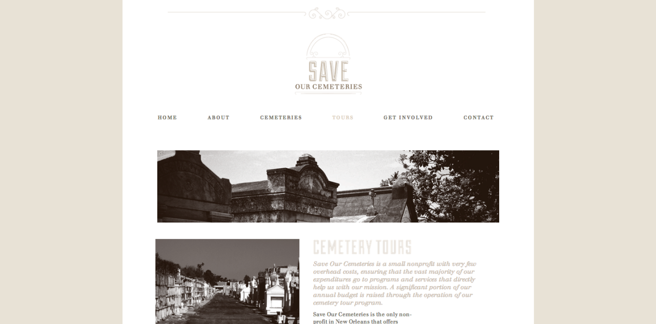 Save Our Cemeteries website