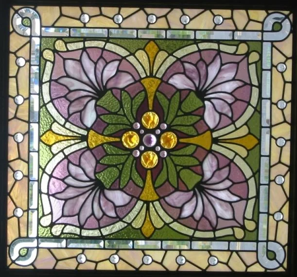 Purple Green Quadrafoil