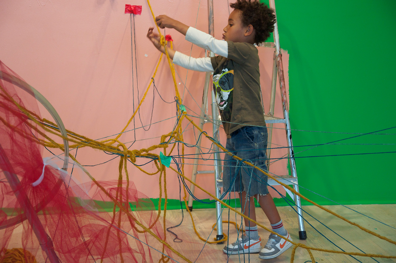 Soren knew he wanted to build a laser web. We worked together to figure out how to best do this.