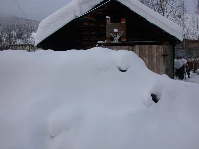 Before: car door - Dawson City, Yukon - 2004