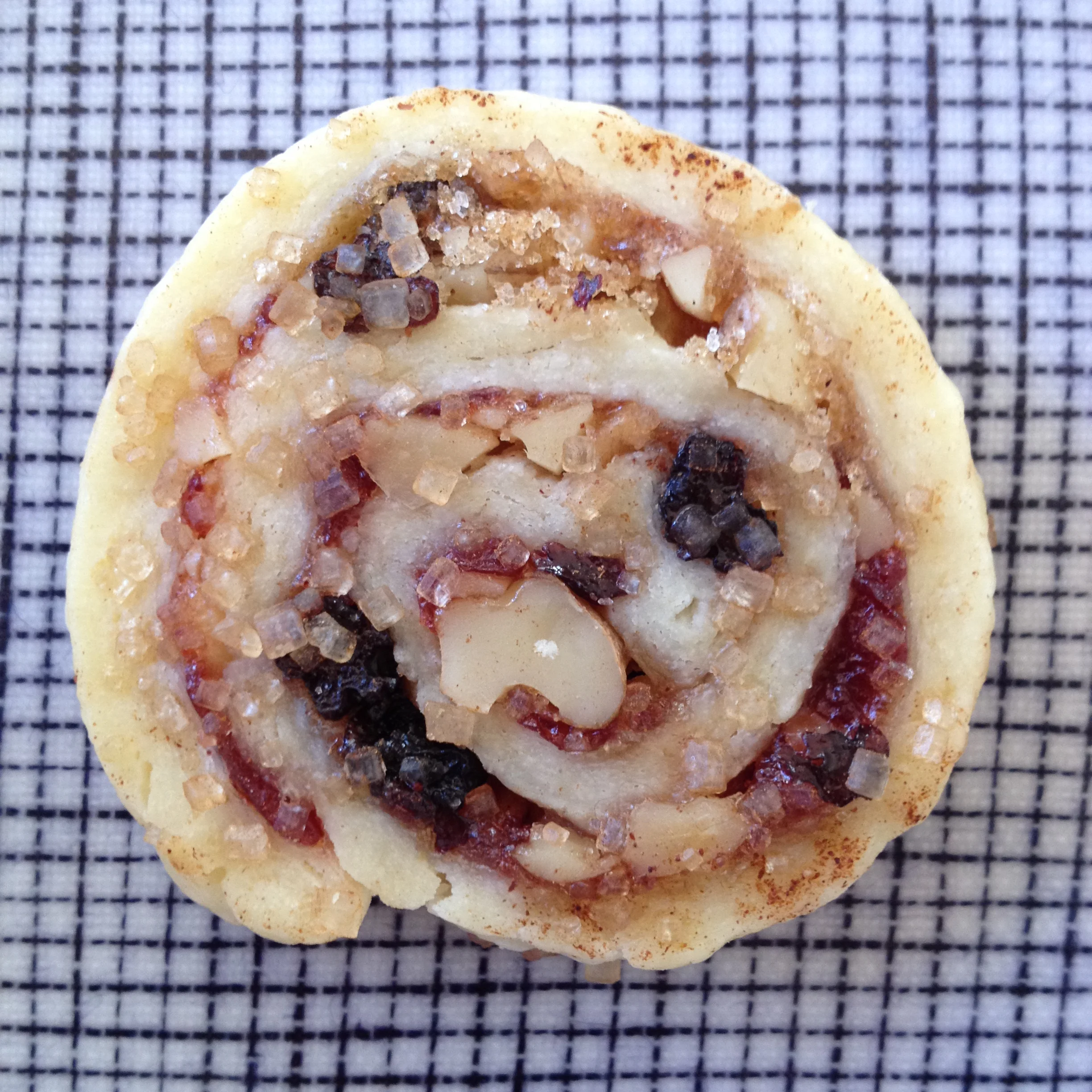 sour cherry currant walnut rugelach pinwheels