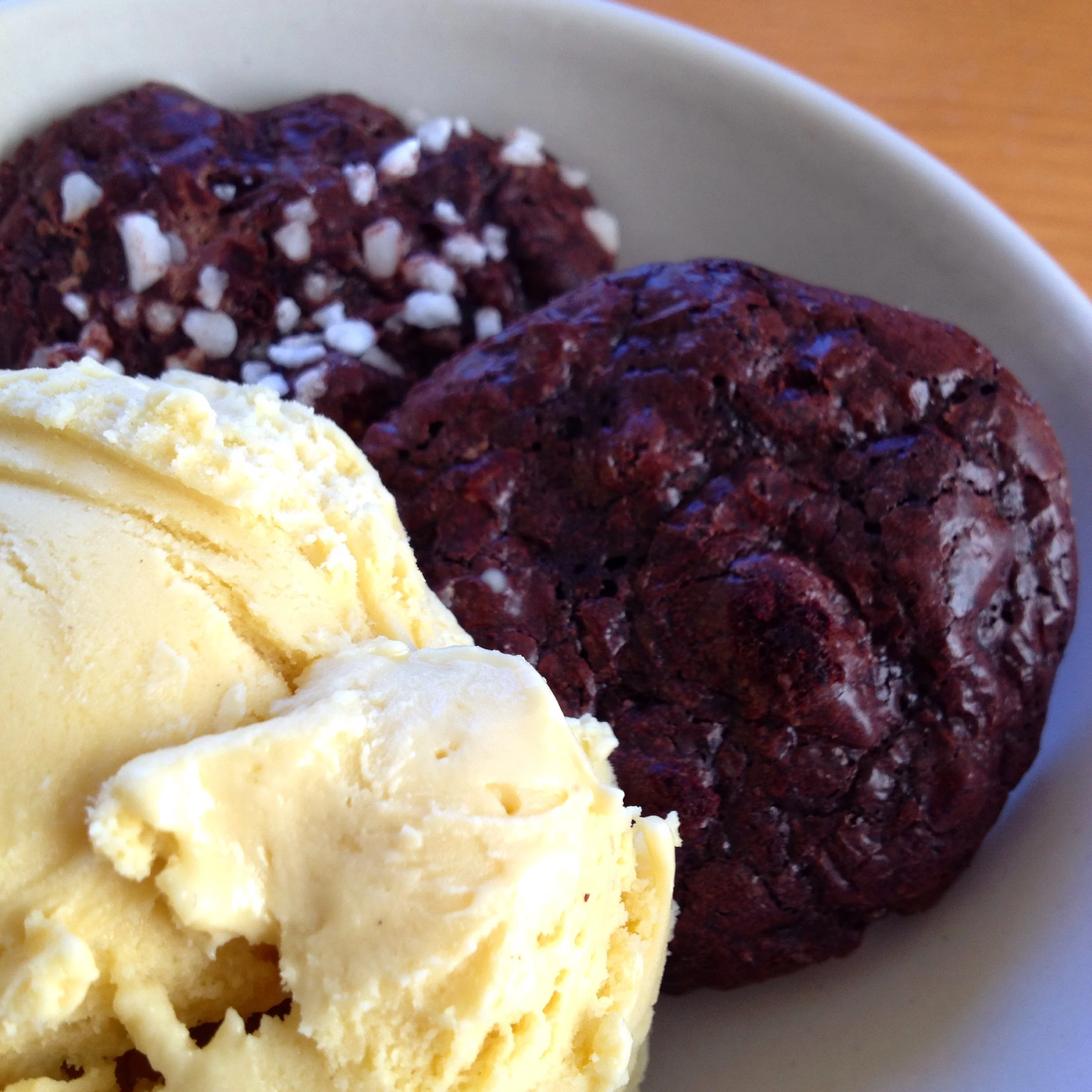 tonka bean ice cream chewy chocolate cookies