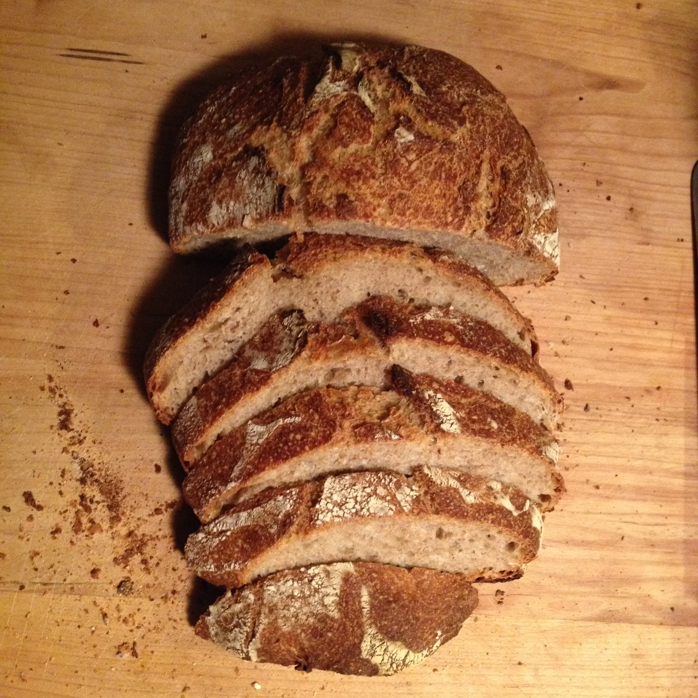 whole wheat sourdough boule