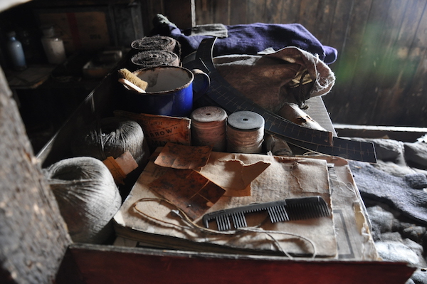 The curved heliograph sheets are on the right hand side next to the reels of linen thread.