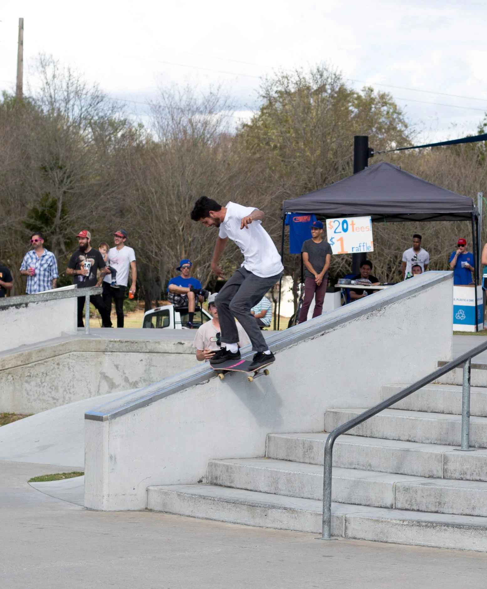 Landy nailed this frontside tailslide to fakie!